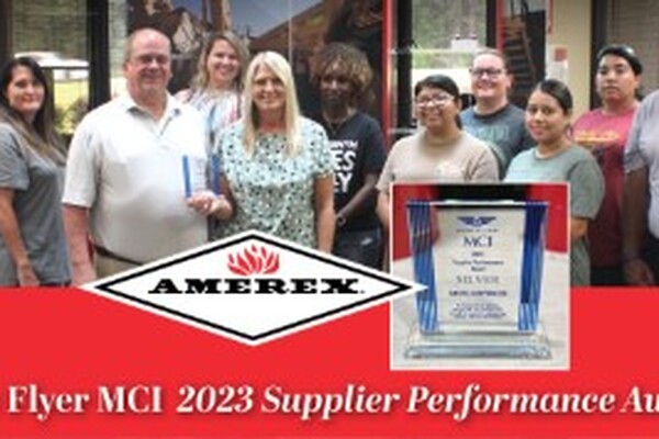 Amerex receives special recognition from bus supplier New Flyer