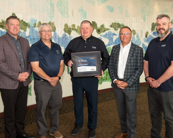 Pictured (left to right): Mike Duguay (Atlantic Sales Manager, Arnold Anderson (Plant Manager), Dan Ouellette (EHS Manager), Rick Benoit (Vice President), Craig Silliphant (EHS Coordinator)